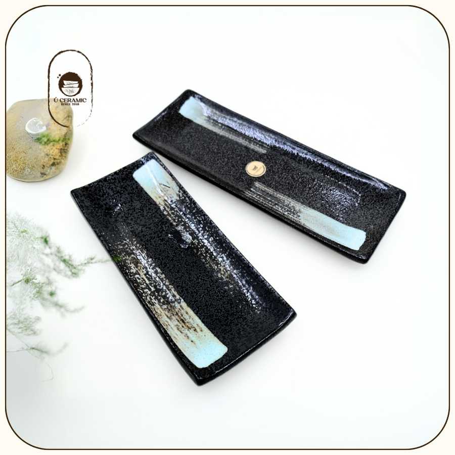 Dĩa Chữ Nhật Đựng Sushi Roll