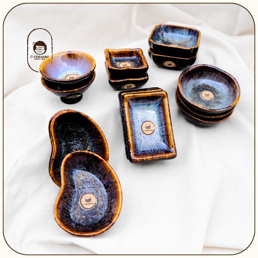 Bộ Bàn Ăn Men Hoả Biến