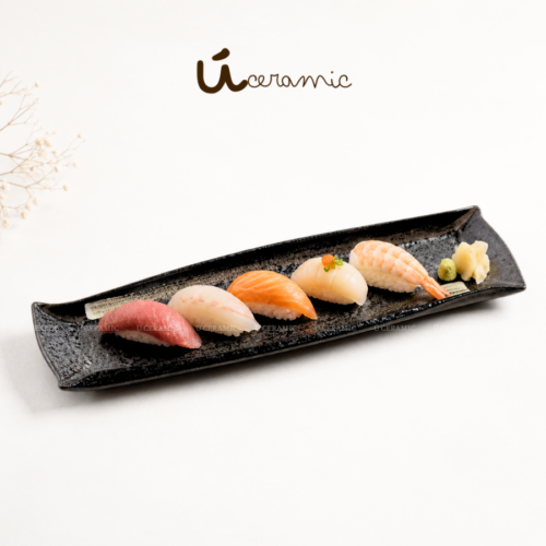 Dĩa Chữ Nhật Đựng Sushi Roll