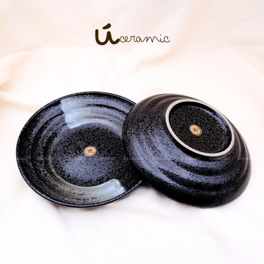 Dĩa Tròn Đen Vệt Cọ UC343VC